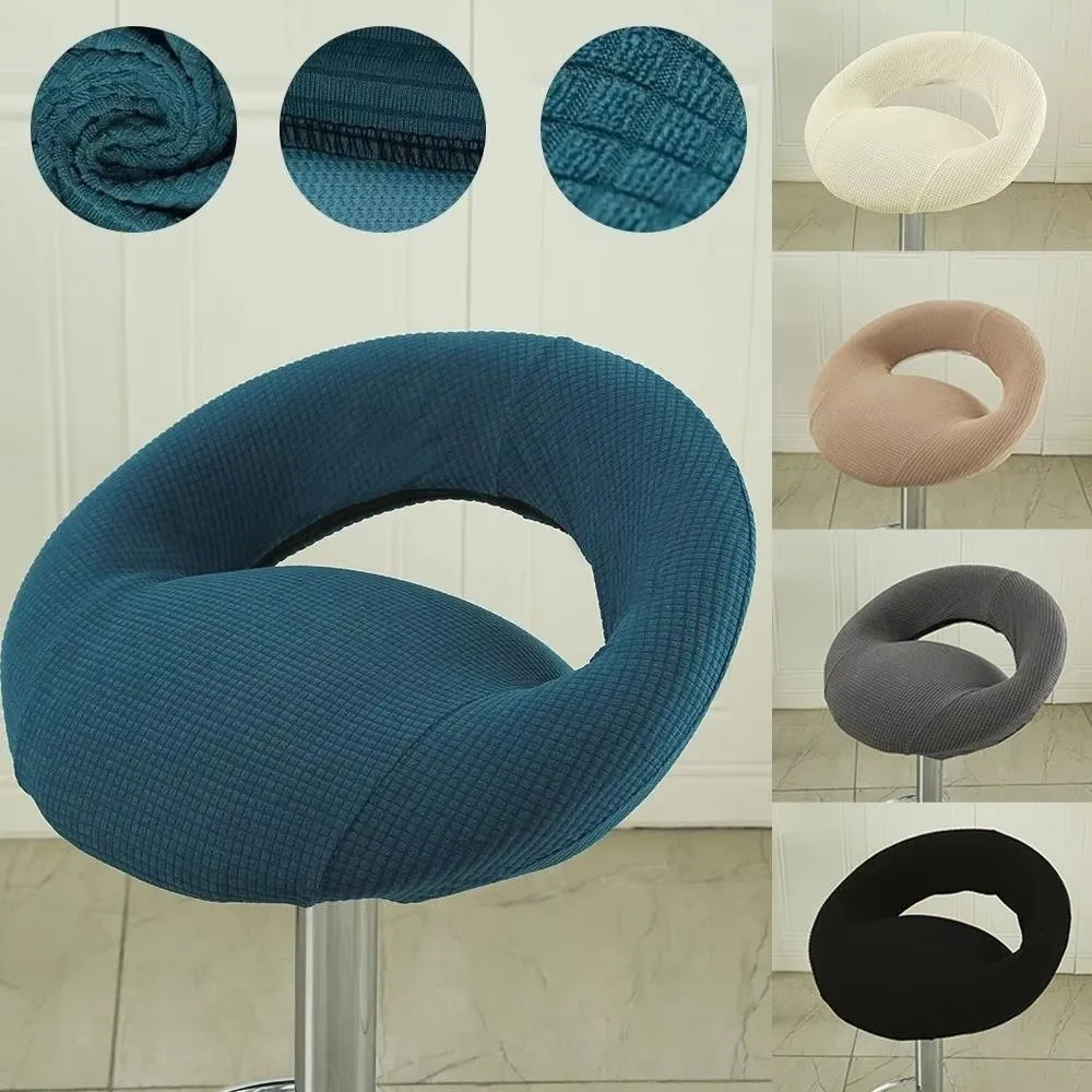 Adjustable Elastic Bar Stool Covers Breathable Semi-circular Shape Bar Counter Stool Cover Hollowed-out Design Washable Material