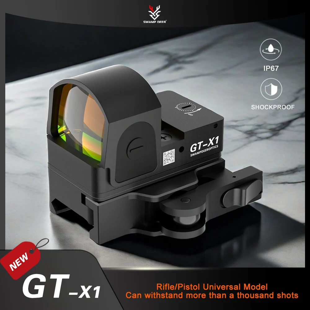 

SWAMP DEER Red Dot Sight GT-X1 Reflex Dot Optic Tactical Scope Airsoft Accessories Gear Armas de fogo Verdadeiras Acessorios