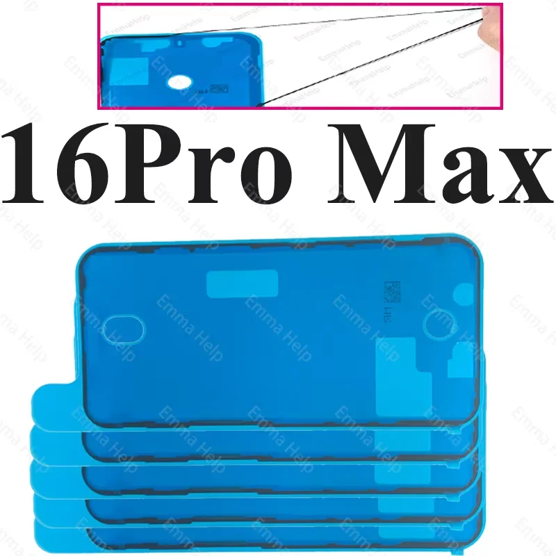 5pcs Waterproof Sticker for iPhone 16 Pro Max 15 14 13 12 11 XS X XR 8 7 6 Plus Seal Adhesive Pre-Cut LCD Screen Frame Tape Glue