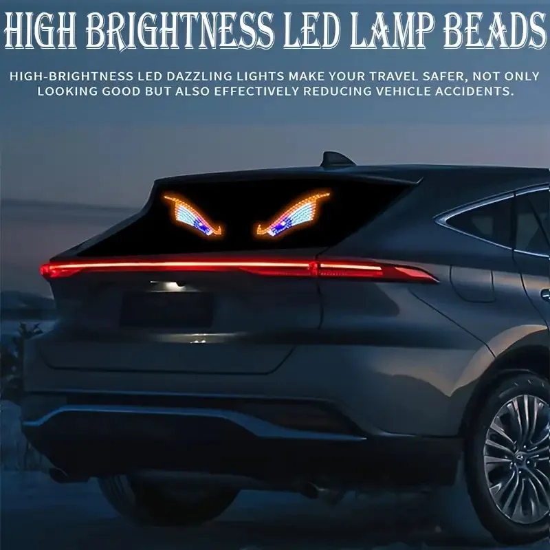 Luci per veicoli a LED Evil Eye, Demon Eyes alimentate tramite USB, 11 modalità colore, adatte per auto, camion e SUV, eleganti cruscotto e luci per finestre