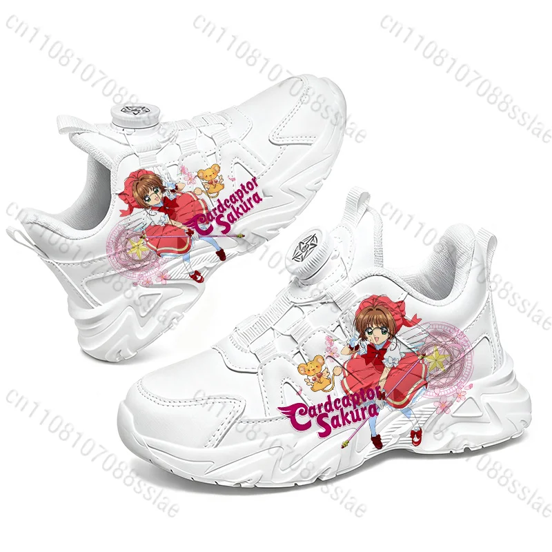 Card Captor Sakura Youth Student Campus Sport Shoes Popular Girls Soft Sole Rotating Button Design Parity Niña Shoes Ships in 24