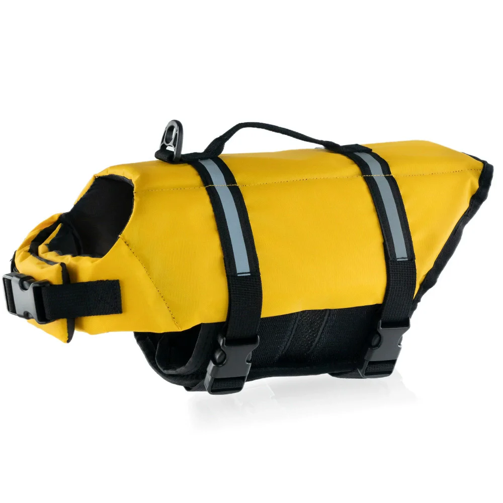 Dog Life Jacket Ripstop Reflective Pet Cats Swimming Vest with Buoyancy Durable Rescue Handle for Cat Small Medium Large Dogs view 3