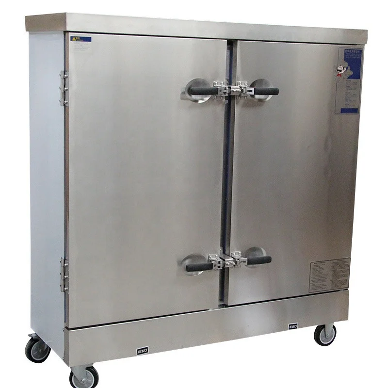 Rice Steaming Cart Hot Industrial Food Grade Stainless Steel Electric Steam Cabinet Multi Layer Steaming Cabinet