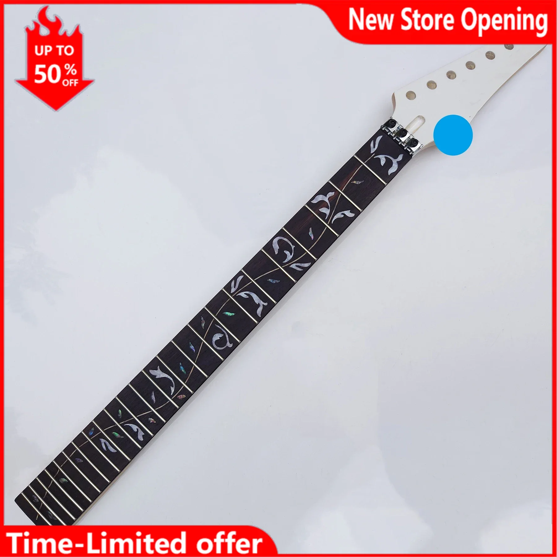 For 24 Fret Electric Guitar Neck Tree of Life Abalone Inlay with Logo Guitar Replacement Parts