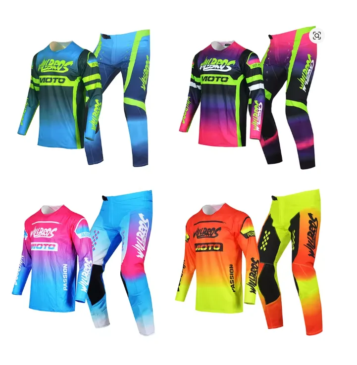 

Willbros Youth Jersey Pants Set Motocross Offroad MX Dirt Bike Mountain Enduro Riding Racing MTB Children Gear Combo Boys Girls