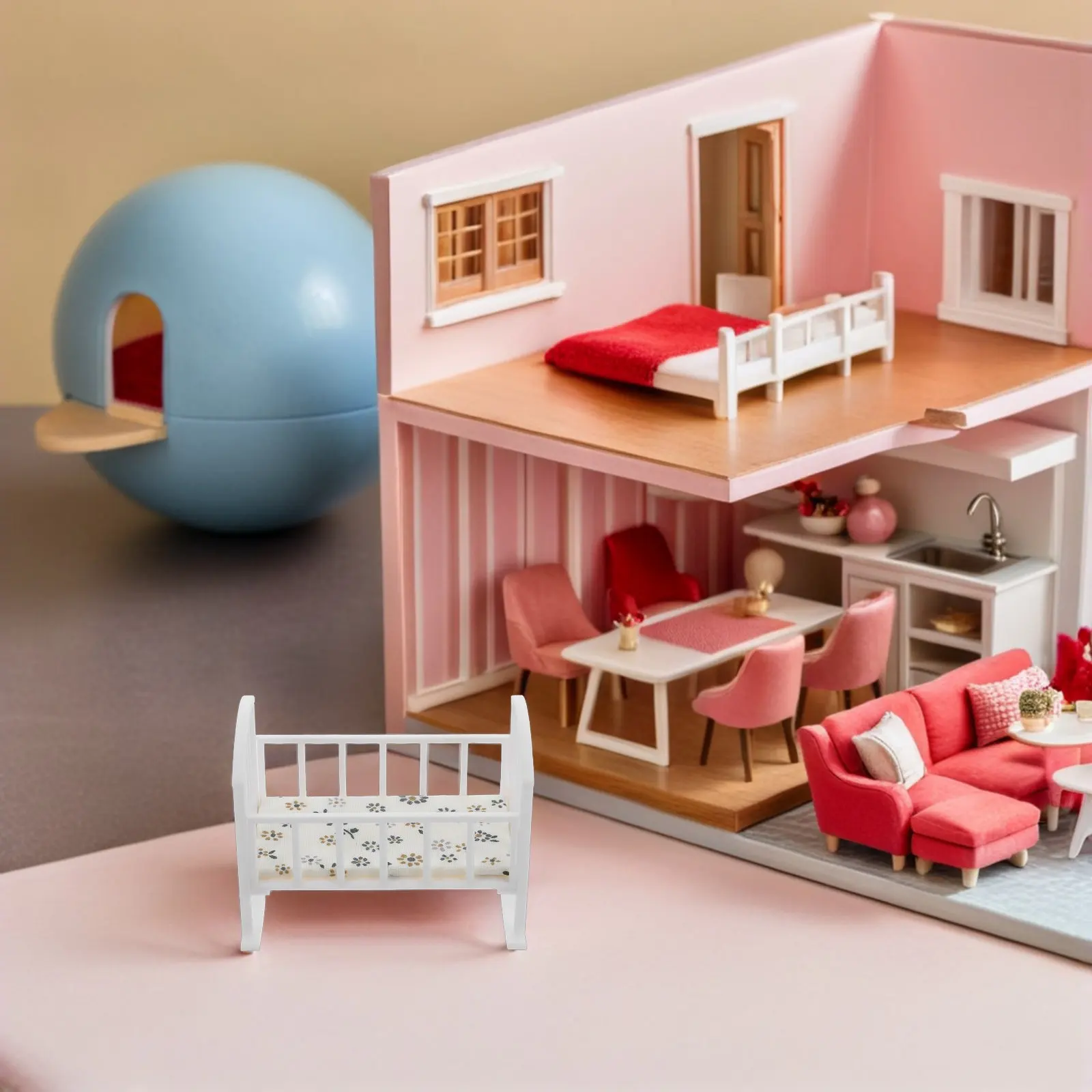 

Мебельные аксессуары для кукольного домика: миниатюрная кровать, детская кроватка, колыбель для кукол, миниатюрные кровати