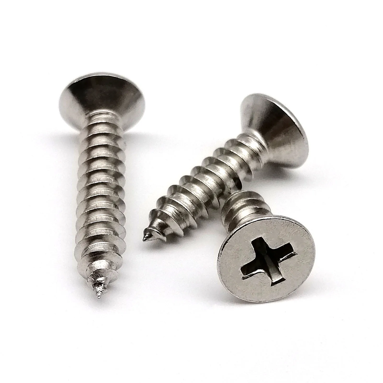 Acciaio inossidabile 316 M2 M2.2 M2.6 M3 M3.5 M4 M5 M6 Vite per legno autofilettante a testa svasata piatta Phillips di grado marino