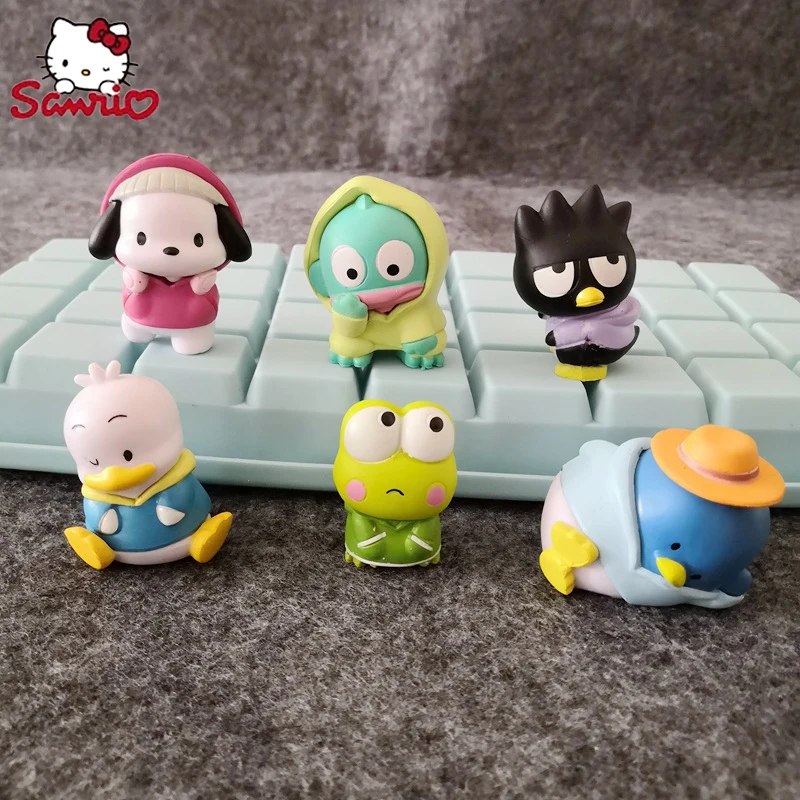 Sanrio Daze Cute Doll Figure Pachacco Kuromi Keroppi Anime Figures Japanese Diy Material Accessories Decorative Decoration Toys