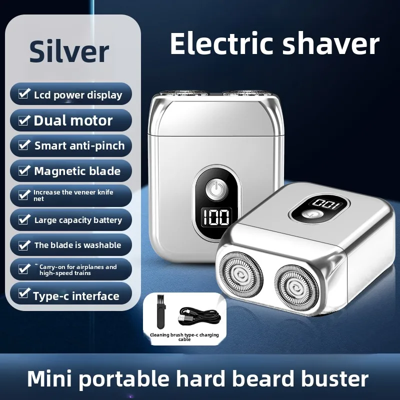 26-years-new-electric-shaver-mini-portable-home-rechargeable-magnetic-double-head-shaver