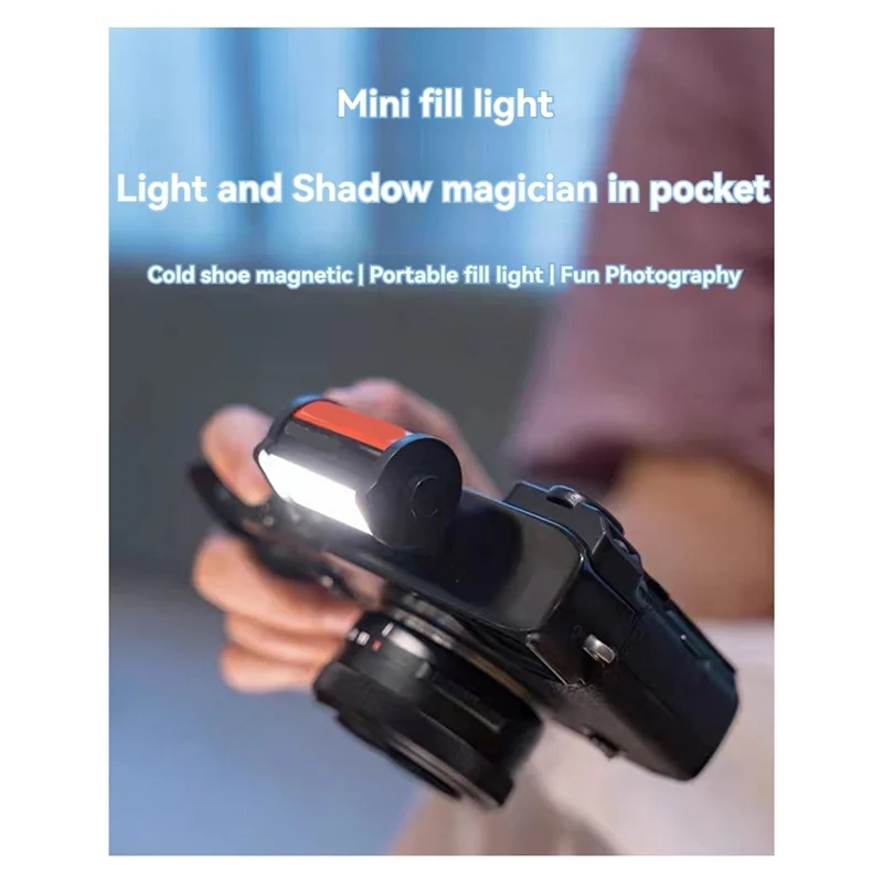 JABS-Mini LED Light مع حامل مغناطيسي للحذاء البارد ودرجة حرارة اللون قابلة للتعديل (3000/4500/6000K) للتصوير الفوتوغرافي والفيديو #4