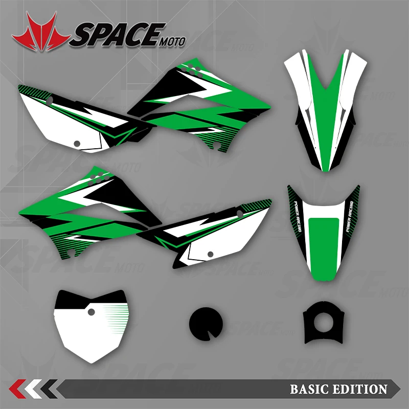 SPACE For KAWASAKI 10-20 KLX110 Full Set Motorcycle Graphics Decals Stickers Kits Number Name Background Custom