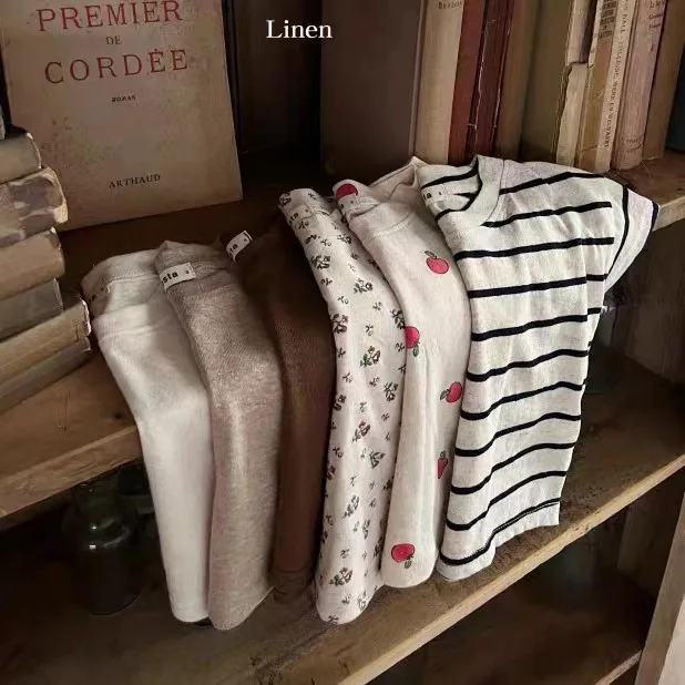 Infant Girls Cute Floral T Shirts Thin Cotton Toddler Soft Comfortable Versatile Tops 2025 Summer New Baby Short Sleeve T Shirt