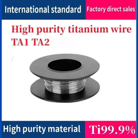 High Purity Titanium Wire TA1 TA2 TC4 Calibration Non-Standard Diameter (0.05mm-5mm) Length (1m) for Scientific Research