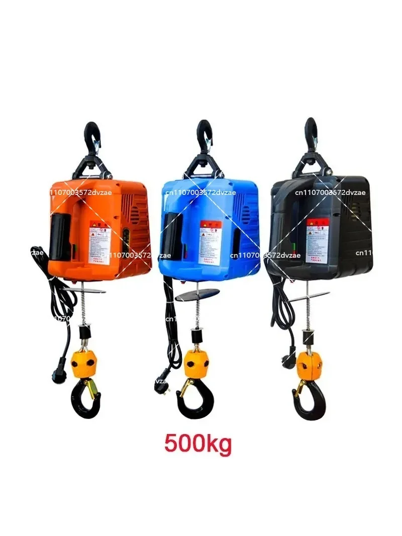 2025 Portable Electric Hoist 500 Kg Capacity 220 V Steel Wire Rope Cranes for Home Use