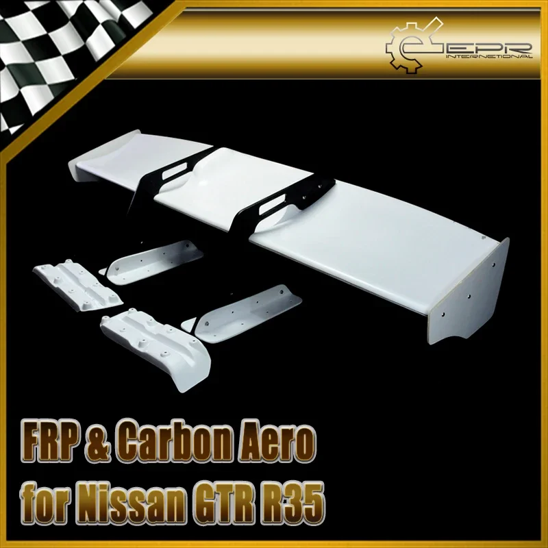 Car-styling FRP Fiber Glass LB Style GT Wing Set Fiberglass Rear Trunk Spoiler Auto Body Kit Racing Accessories Trim For R35 GTR