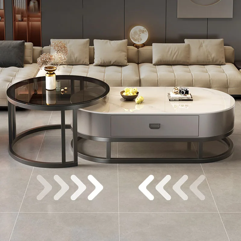 Round Luxury Coffee Tables Living Room Minimalist Modern Nordic Coffee Table Glamour Simple Tavolino Da Salotto Home Furniture