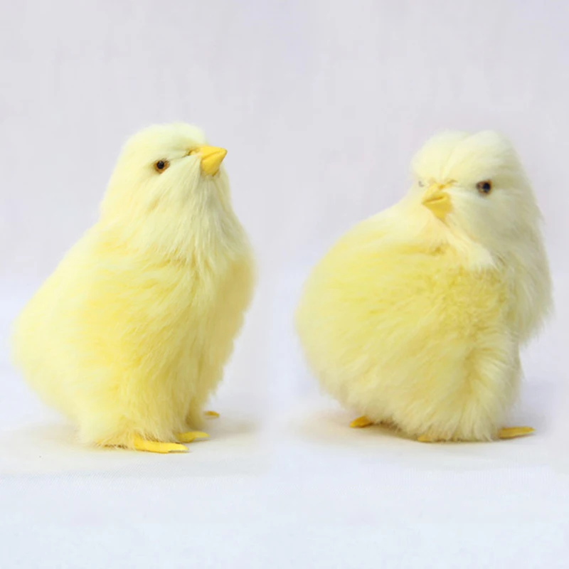 Realistic Furry Animal Doll Simulation Chick Soft Plush Toy Children Cognition Chicken Model Sound Chicken Easter Gift Kids Toys