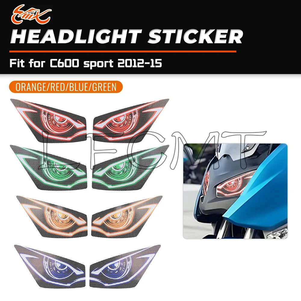 

Motorcycle Front Fairing Headlight Guard Stickers Headlamp Protection Decals Fit for BMW C600 C 600 SPORT 2012 2013 2014 2015