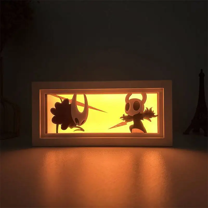 Hollow Knight Paper Cut Light Box LED Night Light Game Peripheral Desktop Atmosphere Lamp Gaming Room Decor Gift for Game Fans view 4