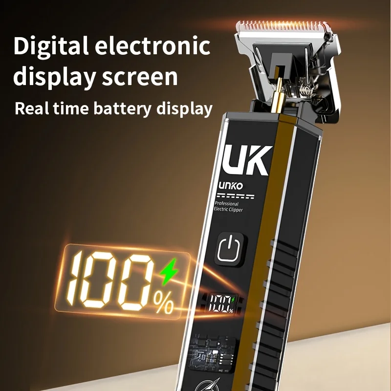 ماكينة قص الشعر اللاسلكية الاحترافية، ماكينة تشذيب الشعر الكهربائية القابلة لإعادة الشحن للرجال والأطفال في المنزل وصالونات التجميل #3