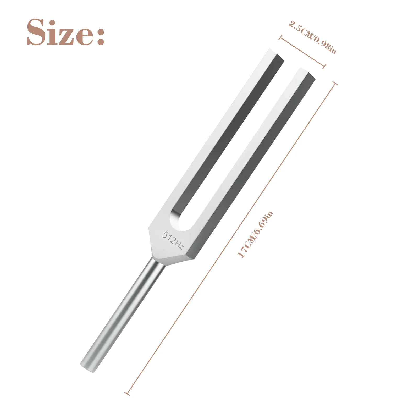 Miwayer 512Hz Tuning Fork, Solfeggio Vibration Therapy Tool for Deep Calming, Body Pain Relief, Chakra Balance & Energy Restorat view 2