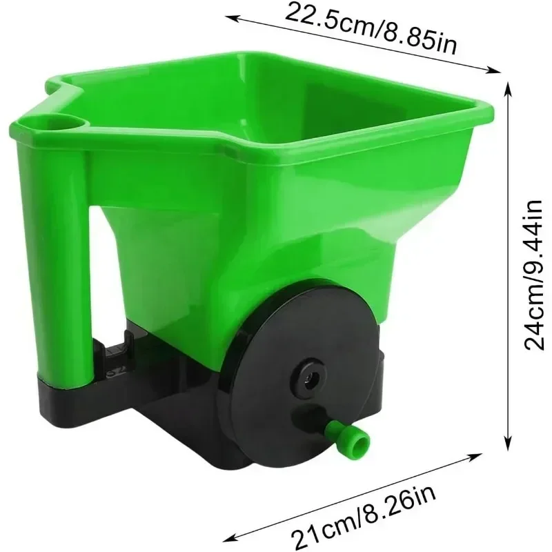 High Quality Handheld Manual Spreader Labor Saving Small Green Distributor For Lawn Garden Fertilizer Salt Seed Application