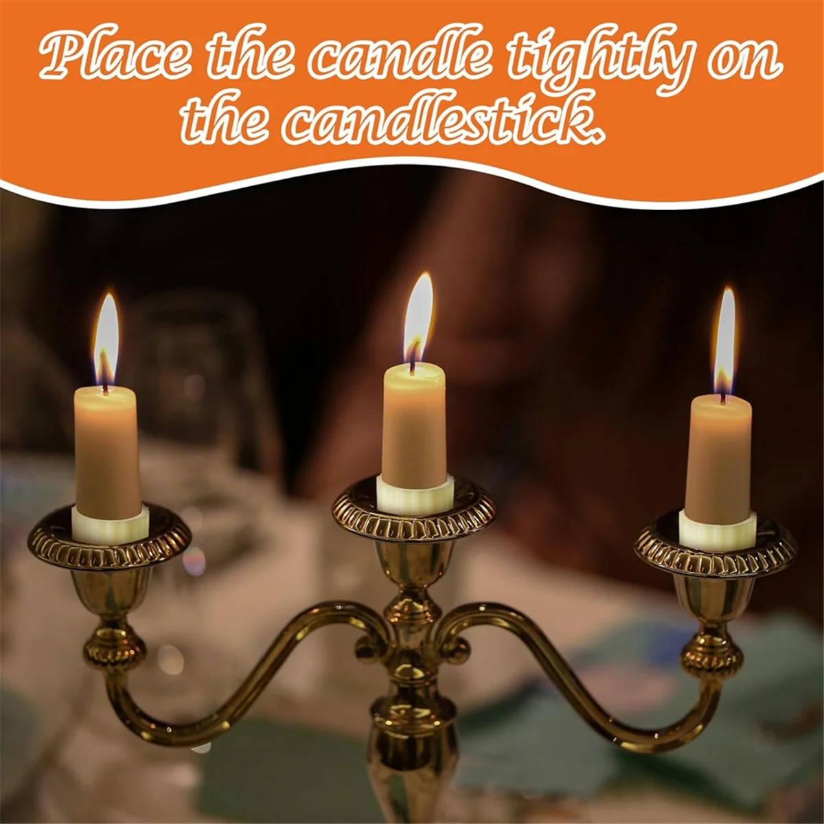 Y31a 20 pacote vela hugger apertos anéis de vela castiçais ficar colocar apertos de vela manter as velas verticales e no lugar