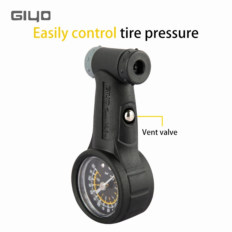 GIYO GG-05 160 PSI Tire Air Pressure Gauge Mini Portable Bicycle Air Tire Meter For Mountain Road Bicycle Presta Schrader Valve