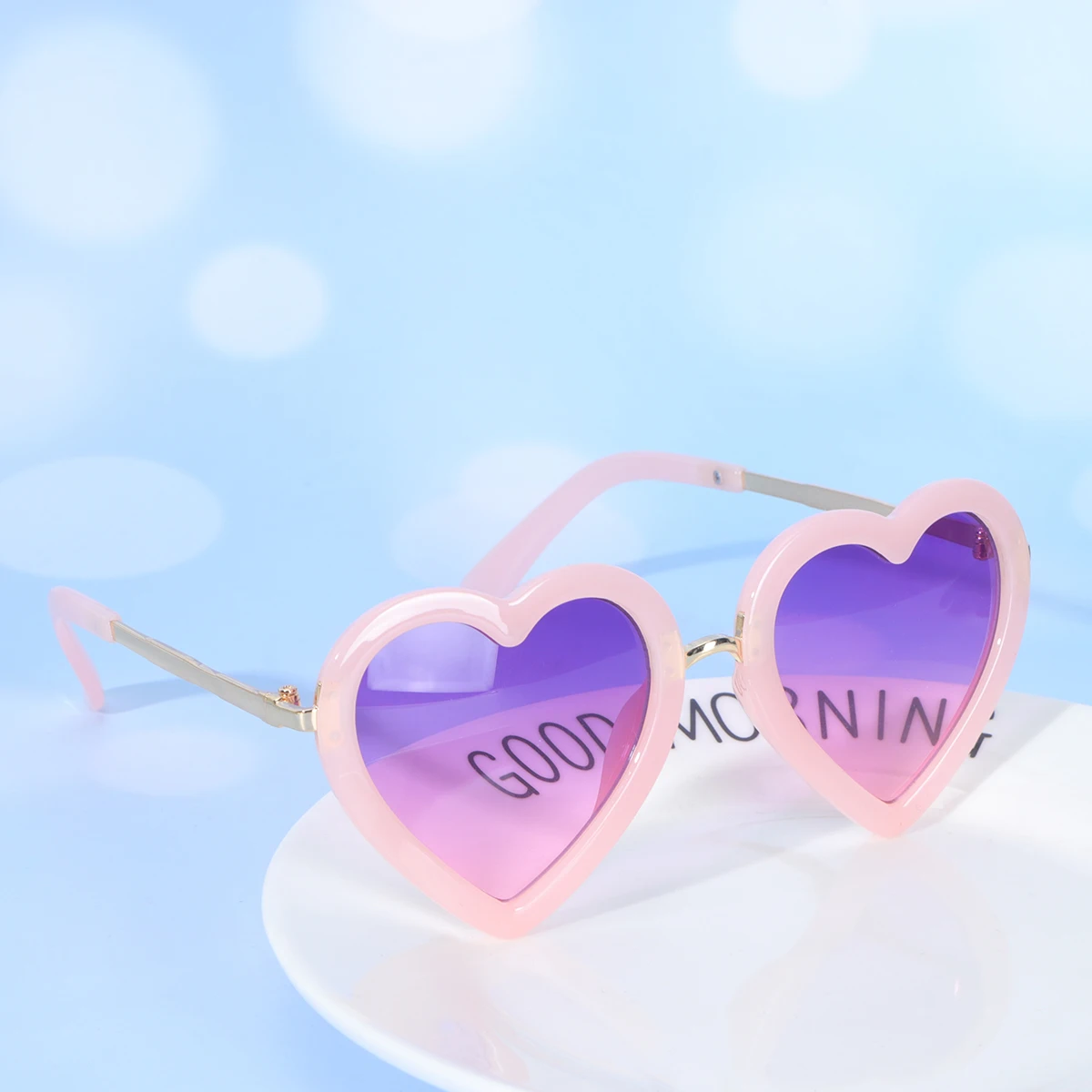 Occhiali da sole a forma di cuore per donna Moda frutta rosa Occhiali leggeri e durevoli Accessorio per costume da festa di San Valentino