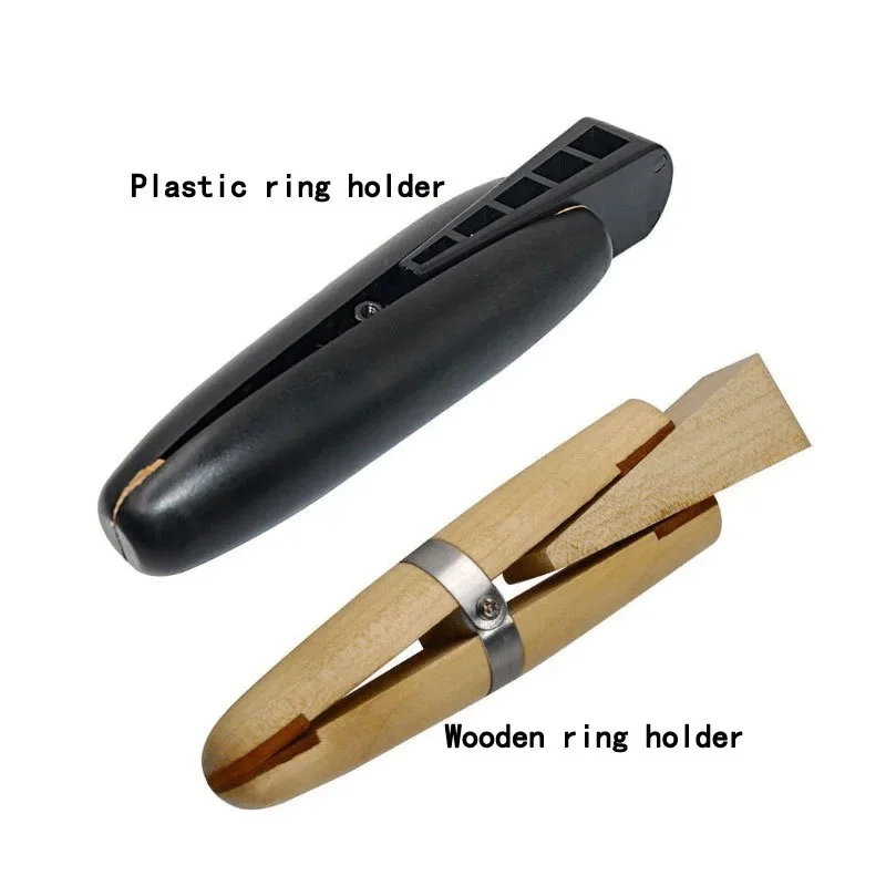Premium Wood or Plastic Ring Clamp Holder, Crafted Jewelry Making Bench Tool & Pliers Stand for Stone Carving Repair DIY