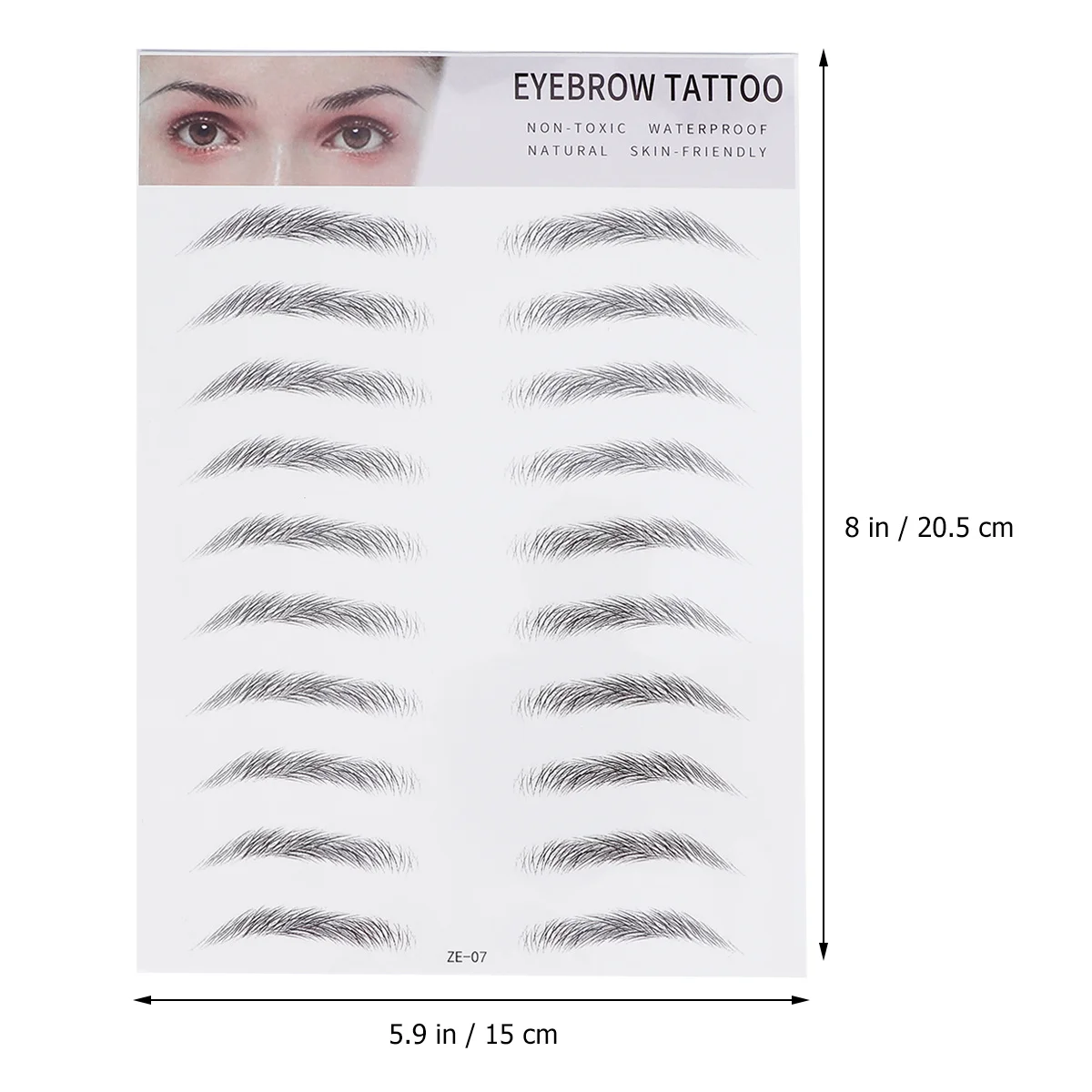 2Pcs Eyebrow Stickers Reusable Temporary Brow Enhancer Natural Finish Quick Application Ideal for Beginners Black