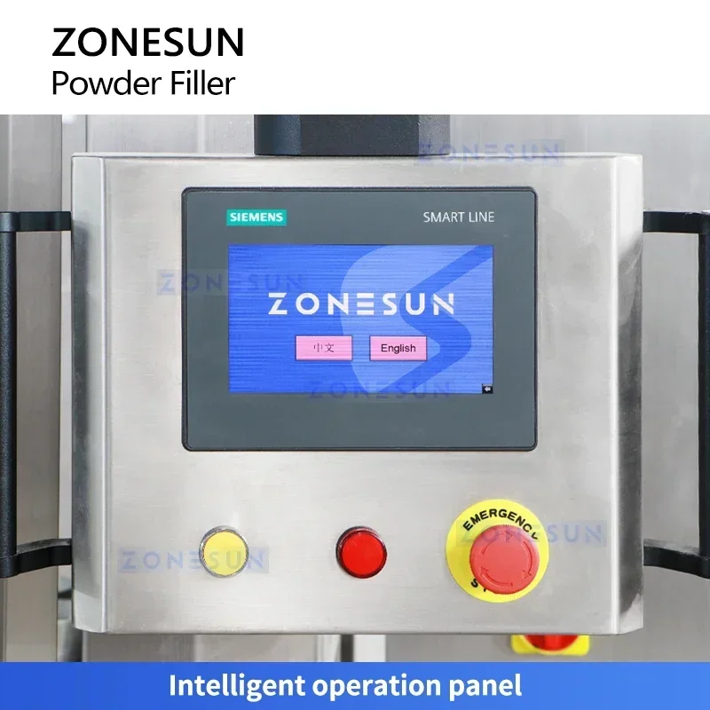 ZONESUN ZS-FM7A Riempitore automatico a coclea per polvere secca con sistema rotante ad alta velocità per imballaggi industriali di precisione