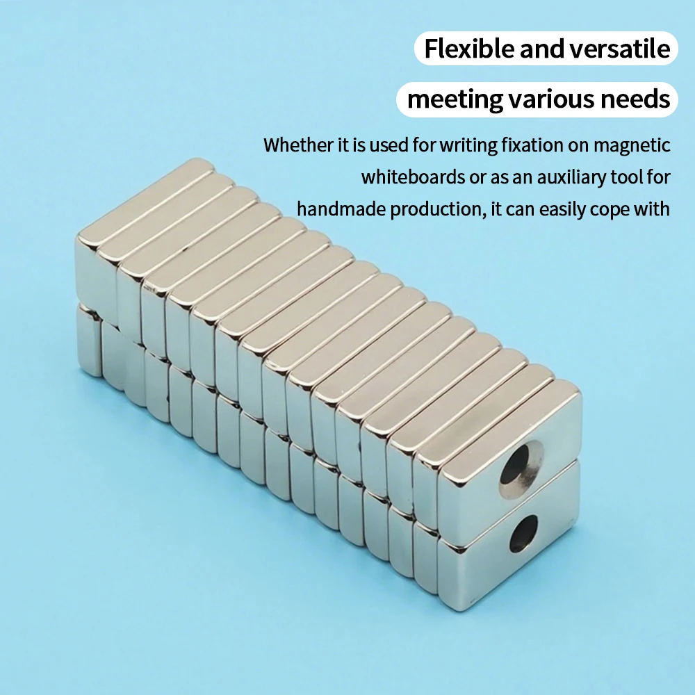 Neodymium Magnet Stable Magnetic Iron Rectangular Block 20x10x4-4mm Wear Resistant Household Organizer