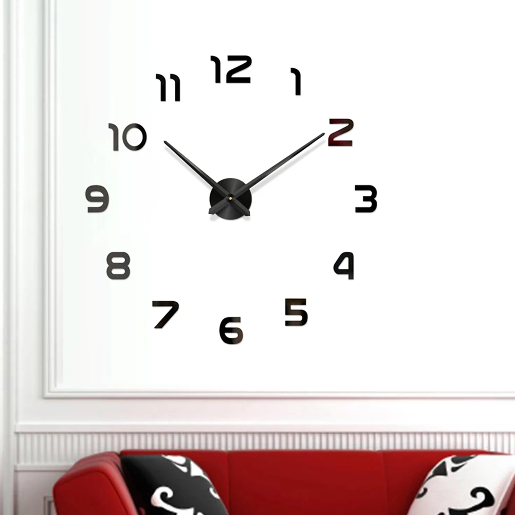 

Large Wall Self Adhesive Frameless Silent Decorative Clocks for Frameless Wall Clock Walls Living Room Bedroom Office
