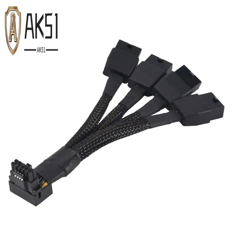 

AK51-1 PCS 4X8pin PCI-E до 16Pin (12 + 4) PCI-E 5.0 12VHPWR Разъем Угловой кабель 90 градусов P8X4 до 16PIN-B