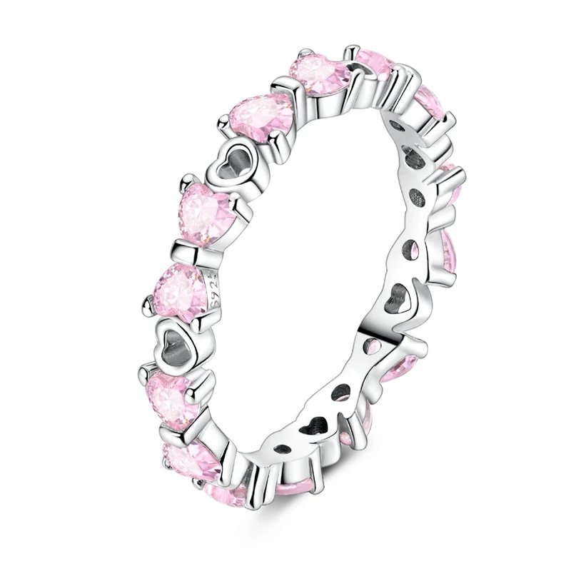 Women's 925 Sterling Silver Hand of Fatima Zircon Wedding Ring