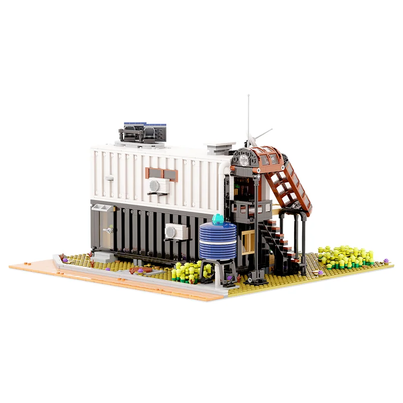 Moc Building Blocks Container House II Model Technology Bricks DIY City Street View Toys Construstion Holiday Assembly Gifts