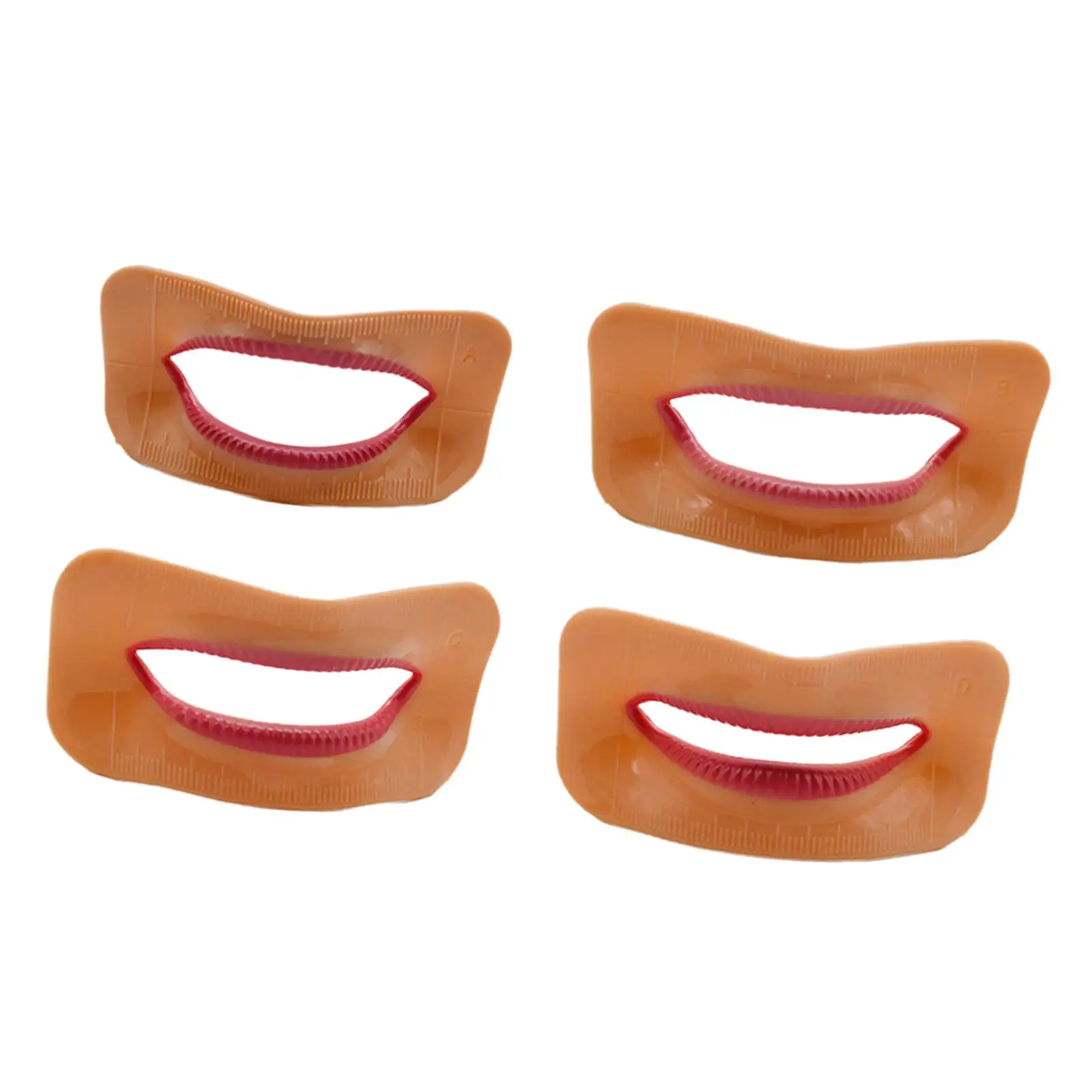 4 Pieces Portable Measuring Lips Esthetic Tools Checking Teeth Arrangement Accessories easily use Mouth Lip Model for Dental Lab