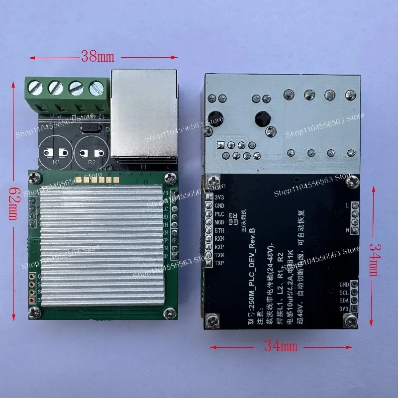 Power Carrier Communication Module 100M Ethernet Video Transmission Underwater/Pipeline