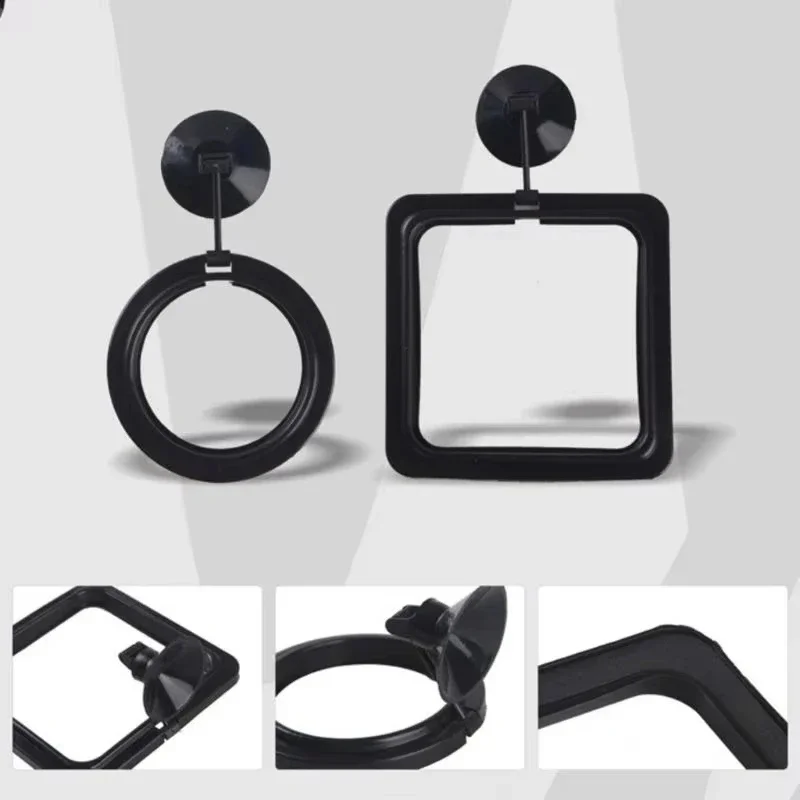 1/3pcs Aquarium Fish Feeding Ring Fish Tank Heart Floating Station Food Tray Square Round Feeder With Cup Fish Tank Accessory