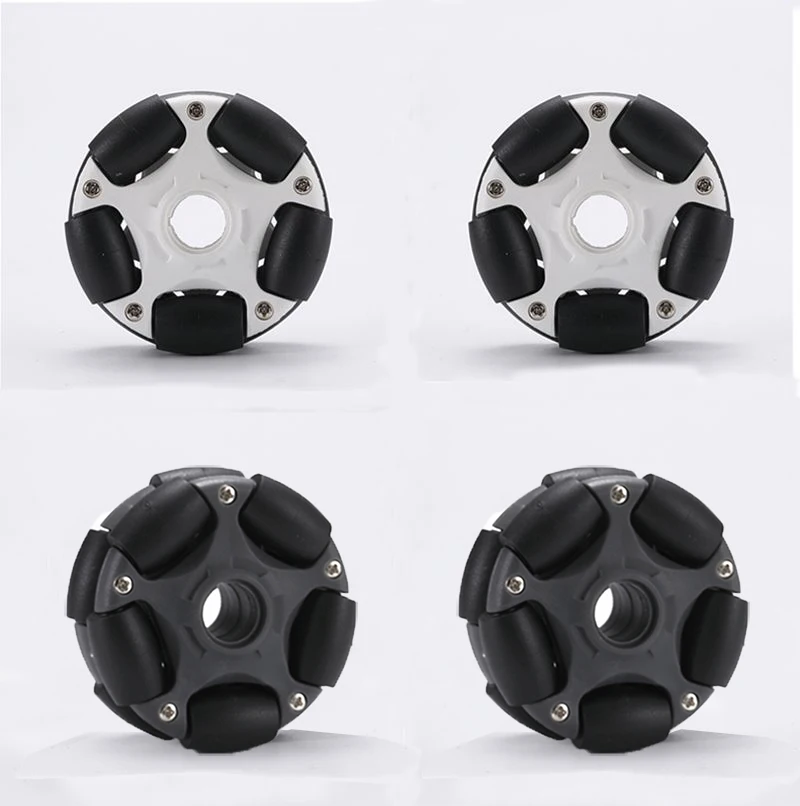 4 SZTUKI nylonowych kół Omni 58 mm do platformy ROS Robot Smart Car Odpowiednie uniwersalne koło NXT wyposażone w sprzęgło 4 mm i 6 mm