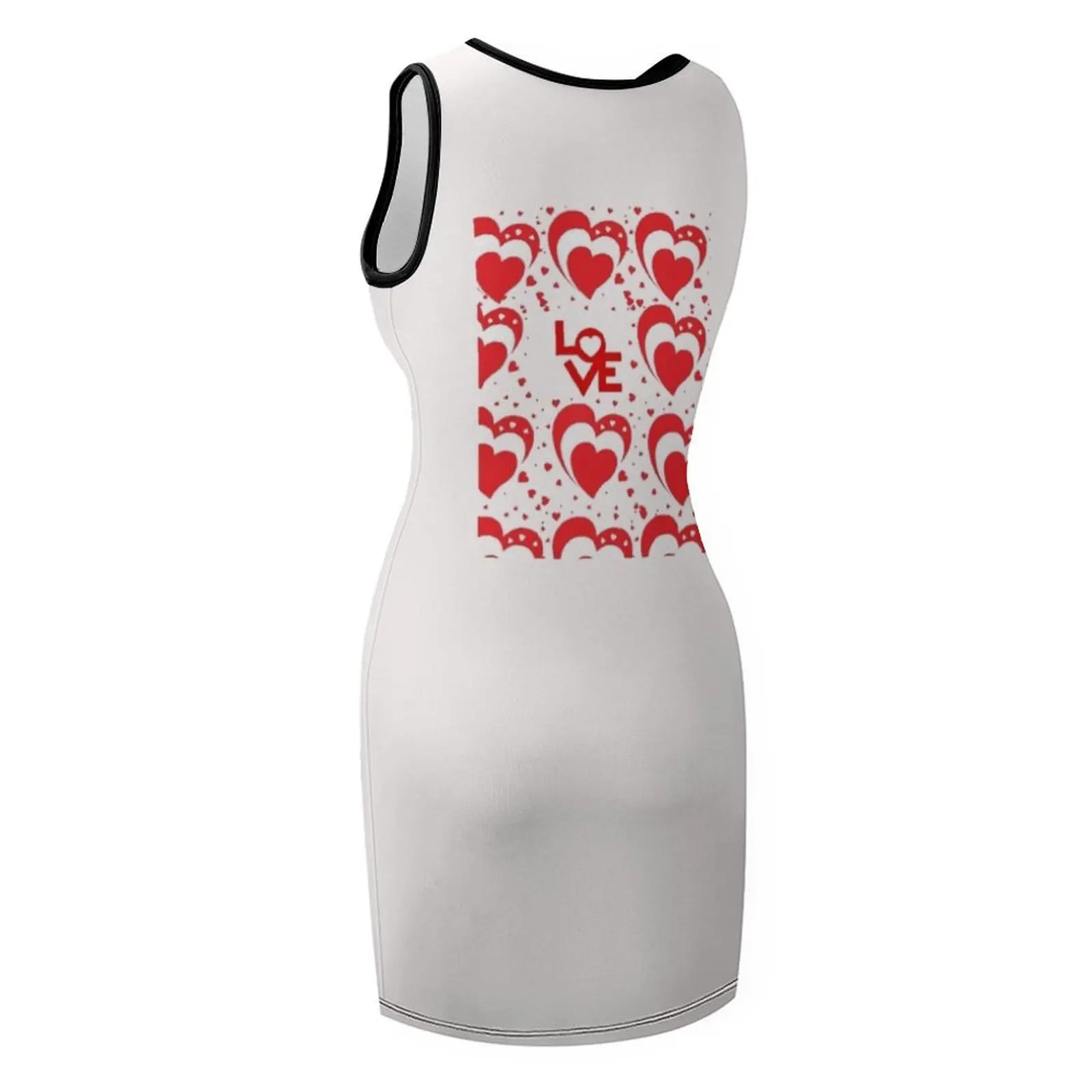 เสื้อยืดวาเลนไทน์และกัลเลนไทน์ เดรสแขนกุด ชุดเดรสฤดูร้อน เสื้อผ้าประจำวัน ผู้หญิง ฤดูร้อน 2025 ชุดชายหาด