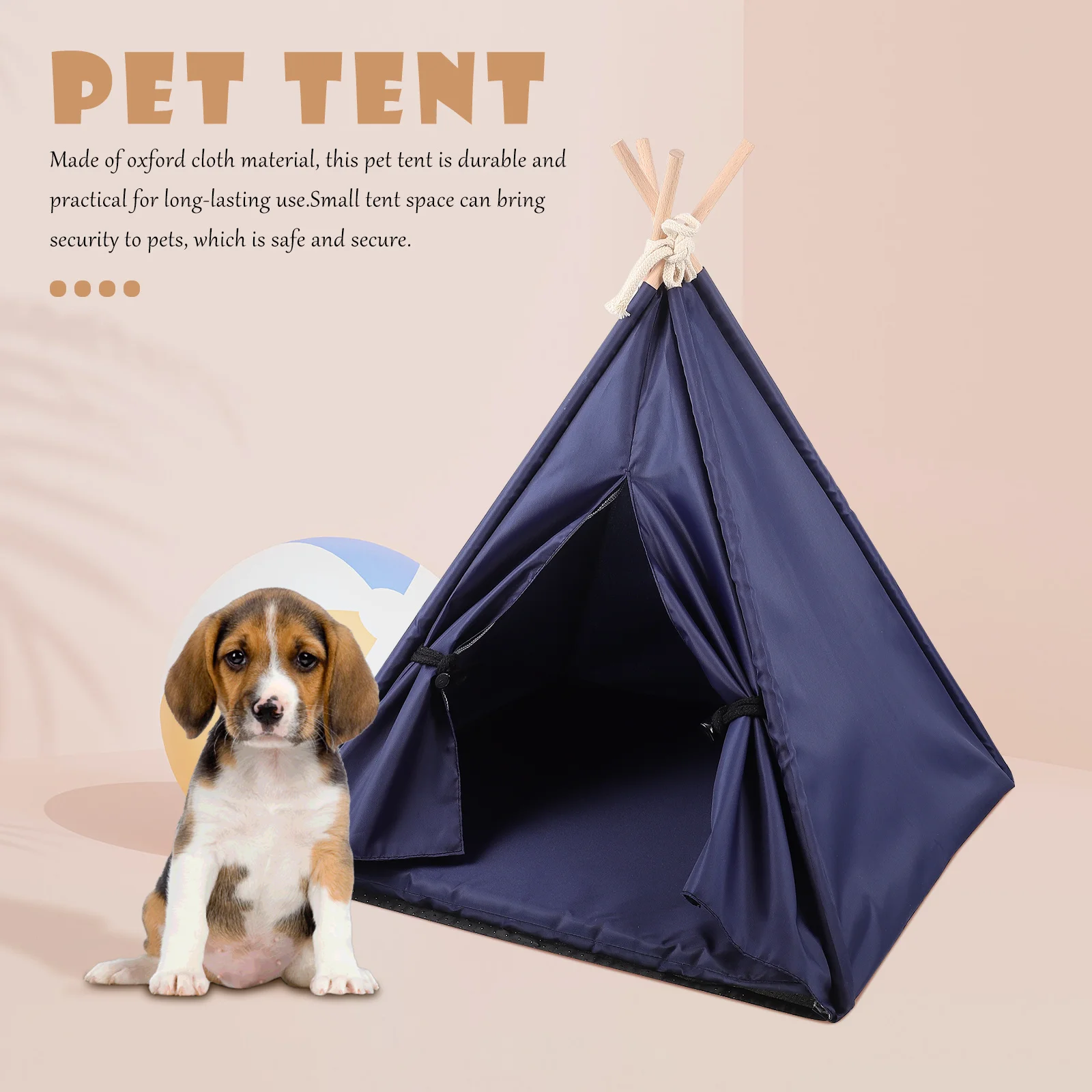 Tienda para mascotas de tela Oxford, tipi impermeable para perros, casa para interiores, tienda para perros lavable, cama para dormir para gatos, tipi para mascotas de tela Oxford