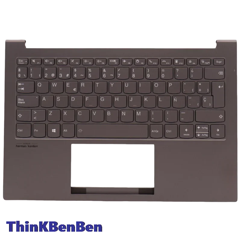 

Серый чехол для клавиатуры ES Spanish Grey, верхняя часть корпуса, подставка для рук, чехол для Lenovo ThinkBook Plus G2 ITG 5CB1C93615