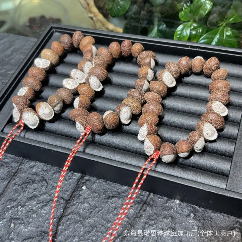 Hainan Moon Bodhi Ingot With Skin, Single-Strand Handheld Ornament