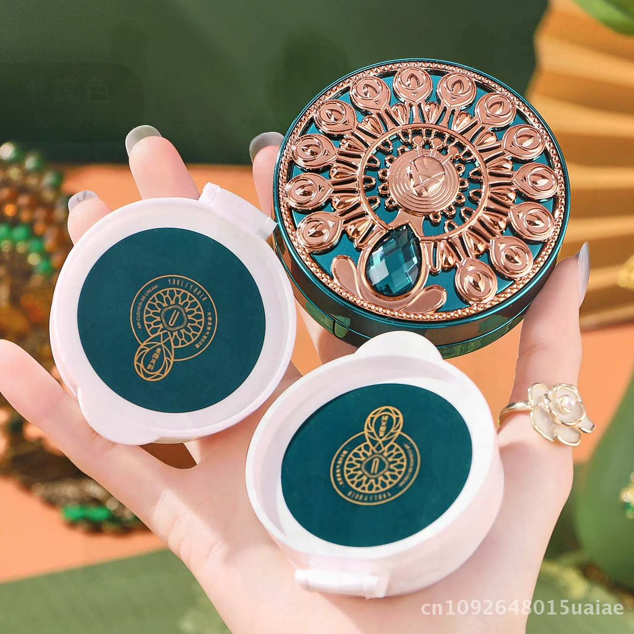 Crema BB con cojín de aire ligero, base de maquillaje Natural 01 marfil 02, corrector blanqueador Natural, crema lisa fina que no se elimina con