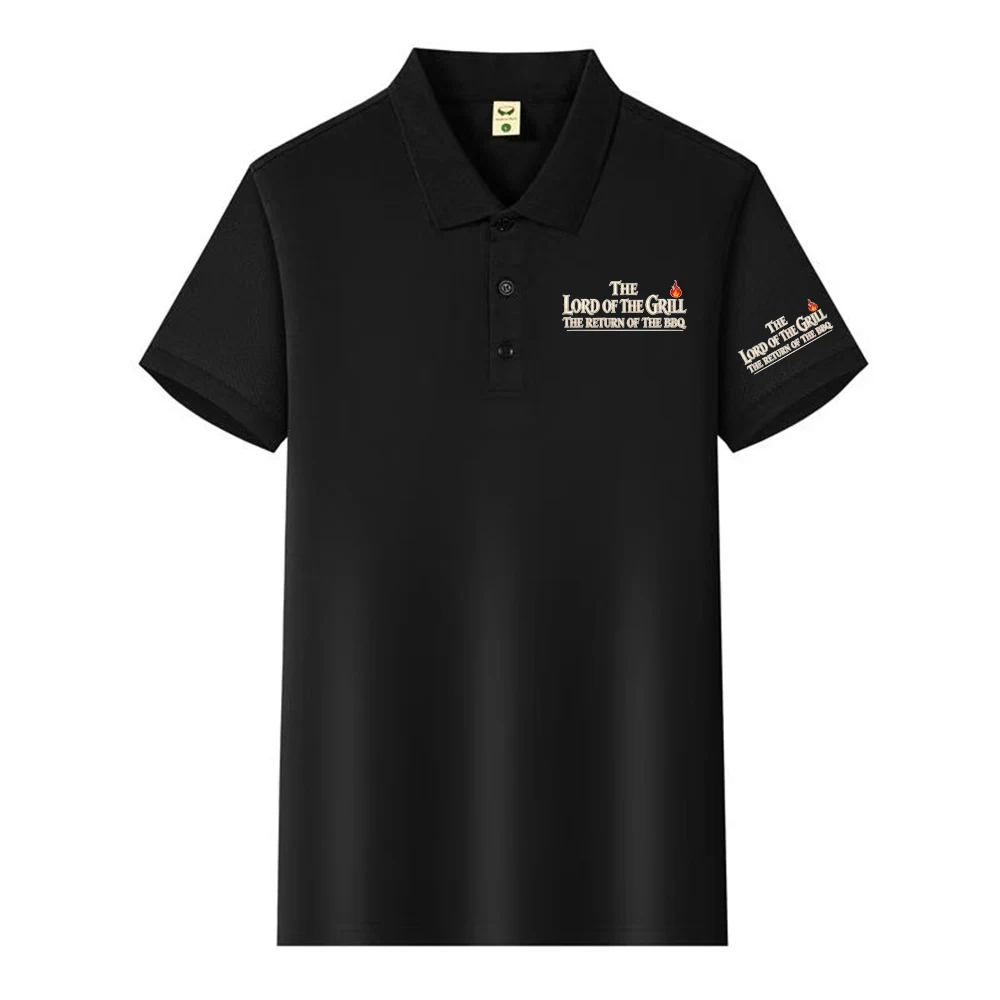Lord Of The Grill The Return Of The Bbq New Mens Short Sleeve T Shirt Polo Shirt Summer Oversized Breathable Shirts Streetwear