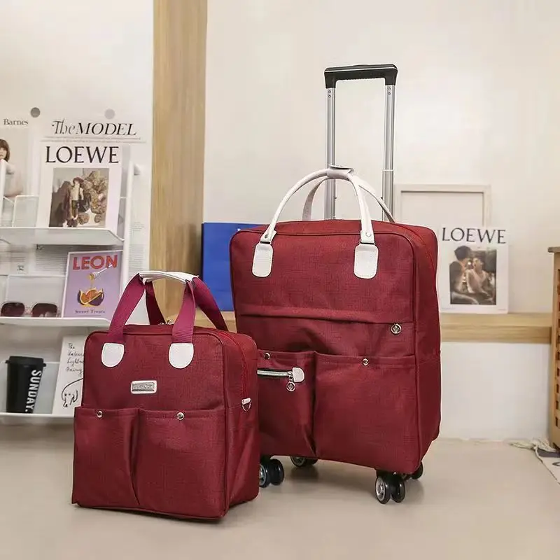 

Large Capacity Trolley Bag Luggage Set Trolley Luggage Bag Oxford Cloth Portable Folding Travel Suitcases with Wheels