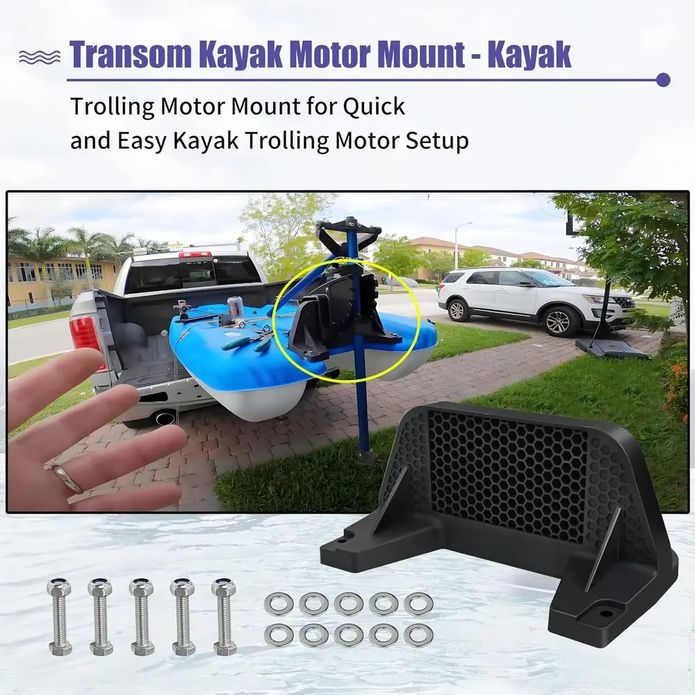 Motor Mount for Catch Series Trolling Motors, Compatible with e110 (MI11), Easy Setup for Electric and Gas Engines