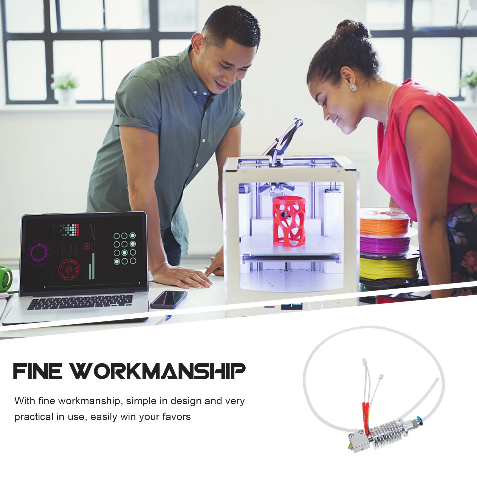 1 Set Printer Extruder Kit High Precision Temperature Resistant Corrosion Wear Resistant Easy Install Replacement Part For Most